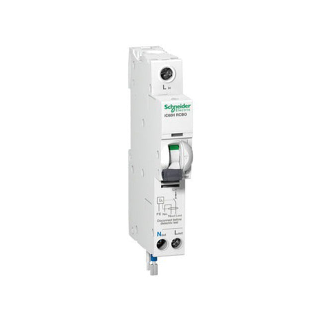 قاطع حماية مركب RCBO شنايدر Acti9 iC60H 25 أمبير 1P+Ns 30mA A9D11825 - بشيتي ستورز
