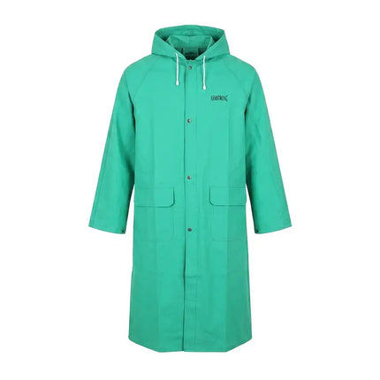 Green waterproof overall with hood, various sizes