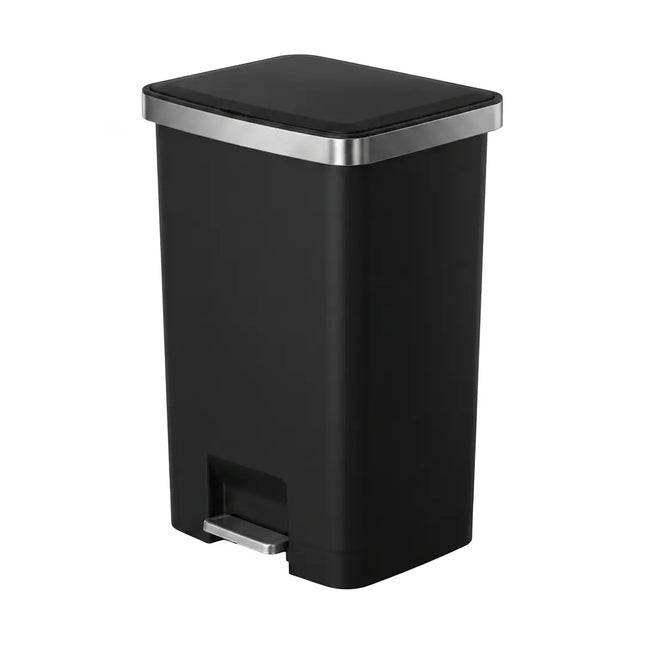 70 Liter Black Plastic Step Bin