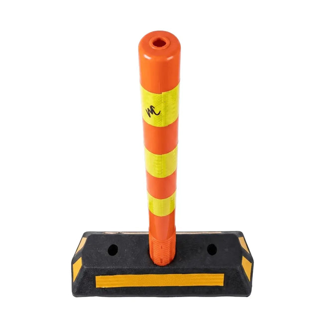 Rubber wheel chock with rubber cone, various sizes