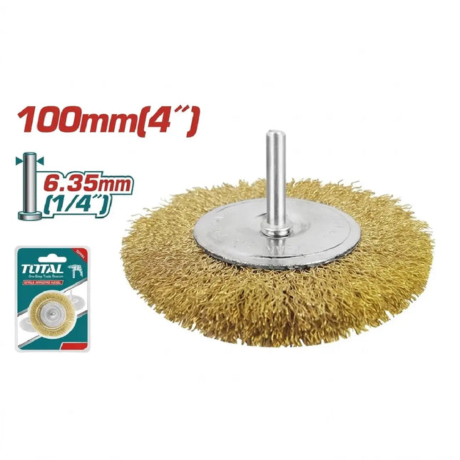 فرشاية سلك دريل دائرية 100 ملم 4" من توتال(TAC34041)