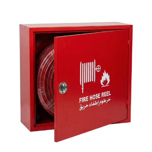 Fire hose cabinet, 30 meters long