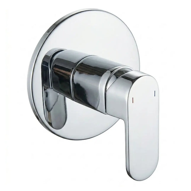 Round bathroom mixer, chrome color, without diverter knob