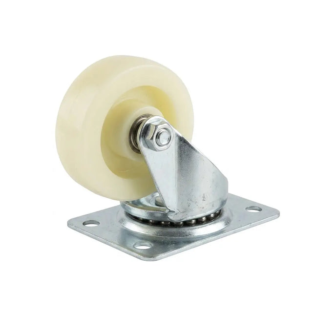 White PTFE mobile castors various sizes