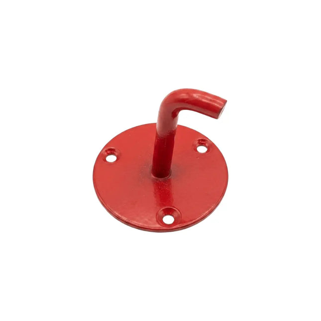 Red iron fire extinguisher holder