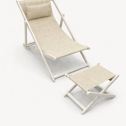 Aluminum sun lounger for gardens and outdoor spaces
