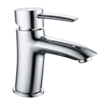 Heavy-duty chrome bathroom sink faucet
