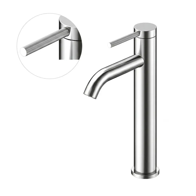 Heavy chrome cylindrical basin mixer