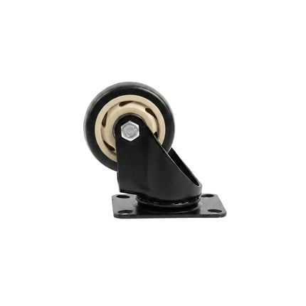 3-inch black rubber swivel caster