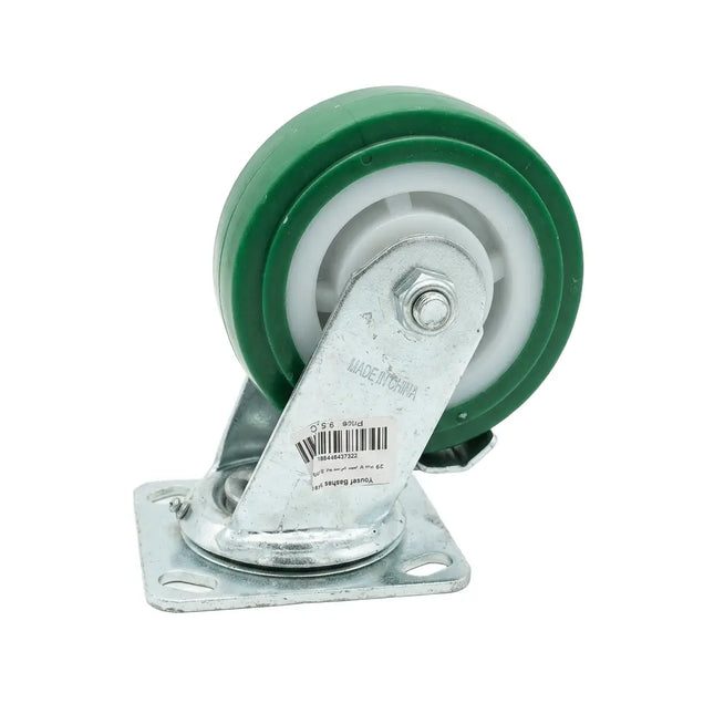 Heavy duty green movable industrial caster brake multiple sizes