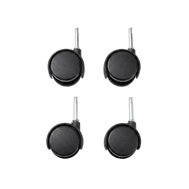 Set of 4 long-stem office chair casters