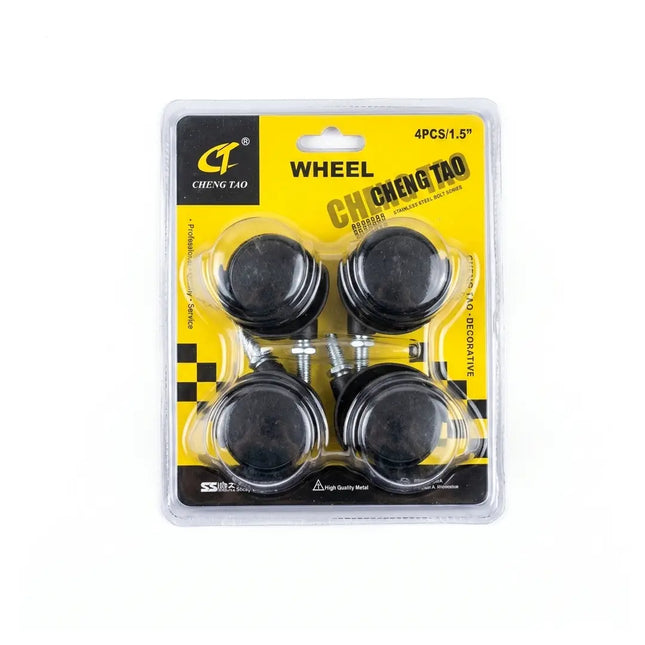 Stove wheels set, 1.5 inch, 4 screws