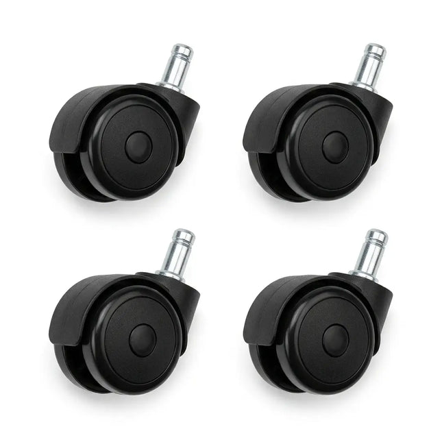 Set of 4 office chair casters - push-in type