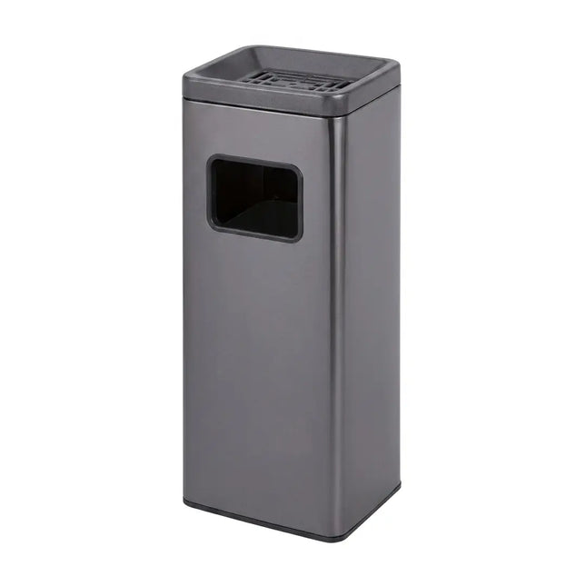 Heavy Duty Square Stainless Steel Cigarette Bin 60 Liter