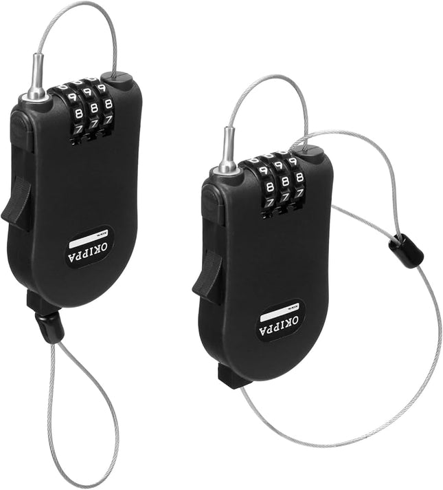 Combination lock with cable