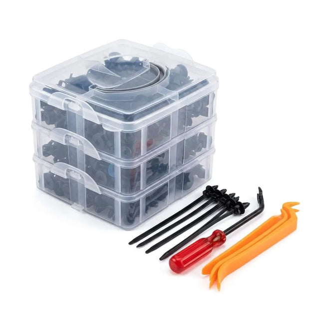 620 Pcs Car Body Retainer Clips Kit with Fastener Removal Tools Storage Case