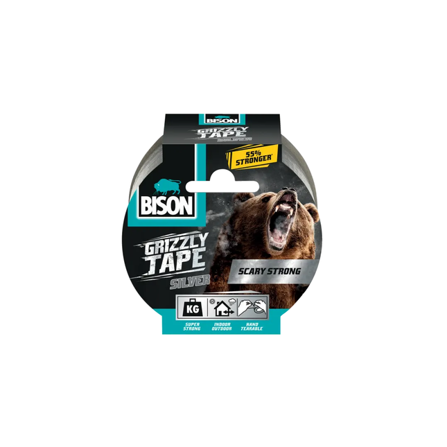 Bison Industrial Heavy Duty Duct Tape 10m x 48mm Silver (6312497)