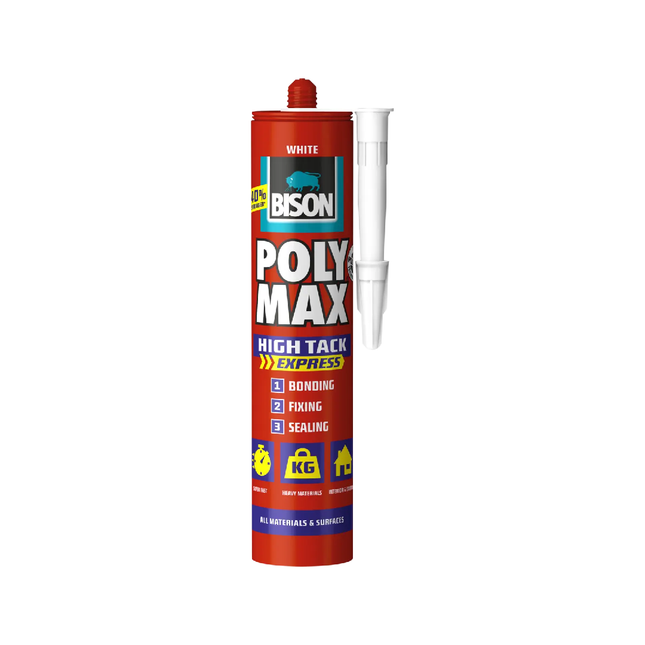 Poly Max White High Tack Express 440g by Bison (6316011)