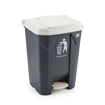 Pedal waste bin, residential color, white lid, various sizes