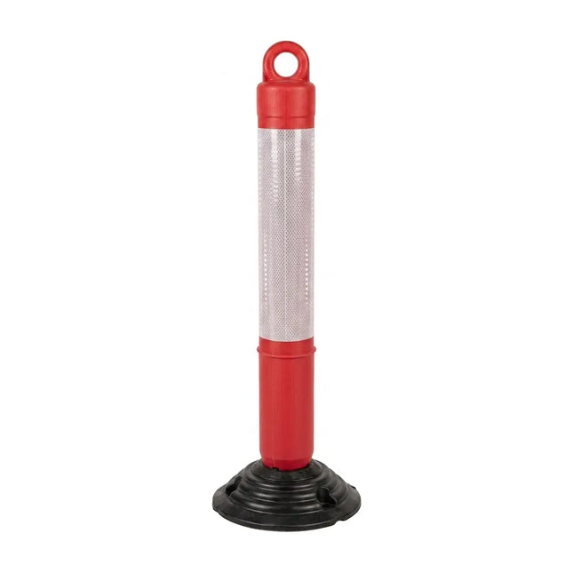 Vertical warning cone 70 cm with rubber base