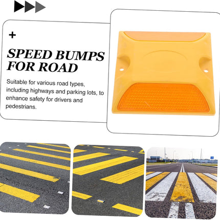 Road plastic reflector, 8cm*10cm, yellow, 10 pieces, heavy duty