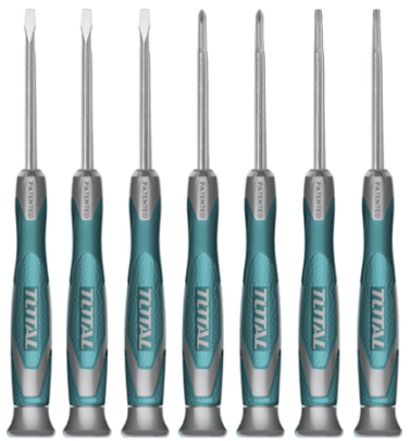 طقم مفكات دقيقة توتال 7 قطع THT250726