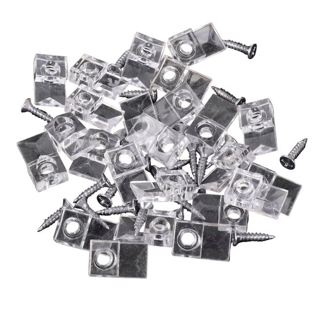Plastic mirror fixing clips