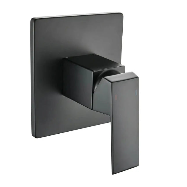 Square black chrome bathroom mixer without diverter button