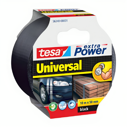 شريط إصلاح أسود تيسا TESA Extra Power Universal مقاس 50 ملم × 10 متر
