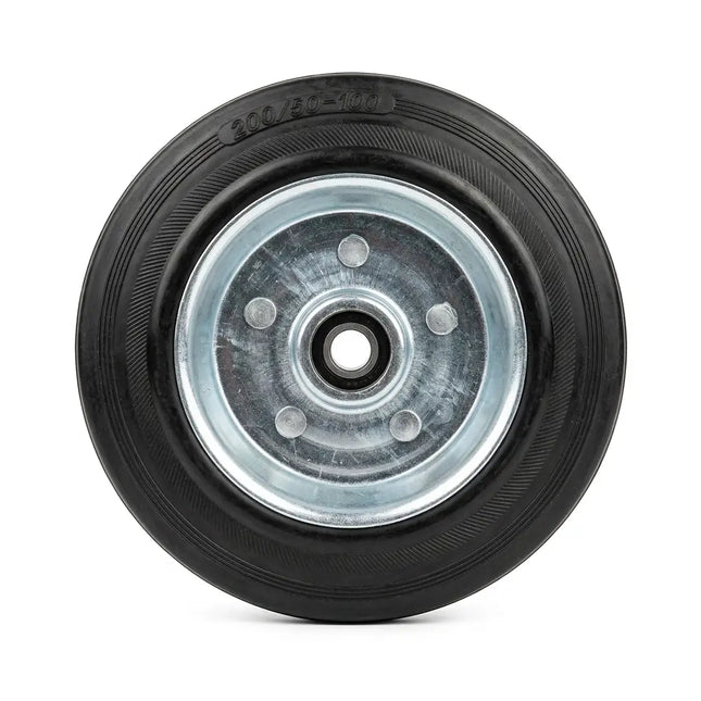 Single black tire with several sizes