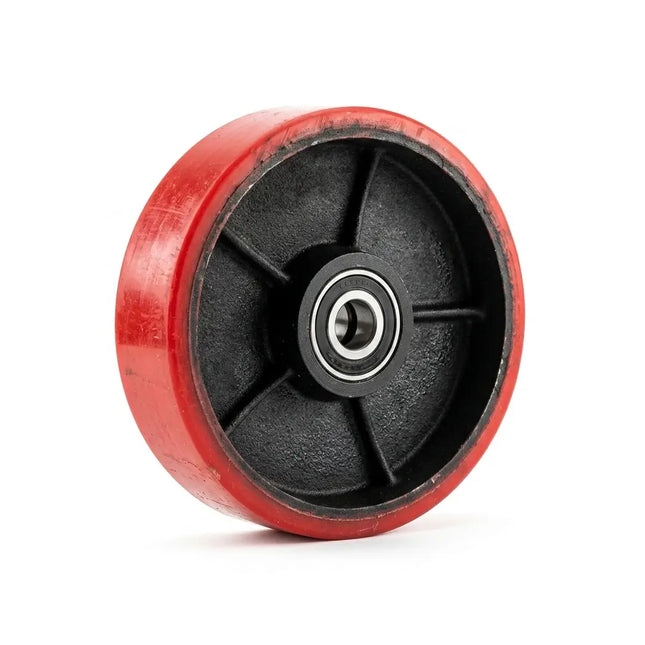 Heavy-duty 8-inch red wheel