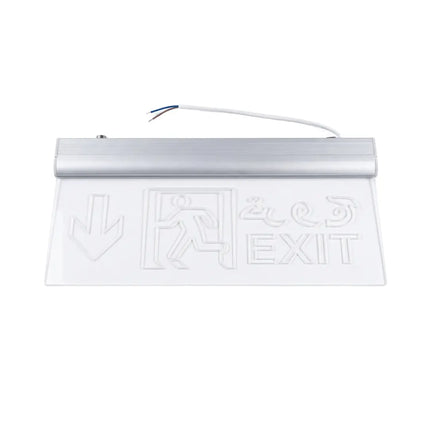 Illuminated transparent exit sign