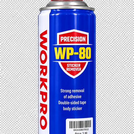 بخاخ مزيل ملصقات وآثار لاصق وورك برو WORKPRO WP-80 سعة 450 مل