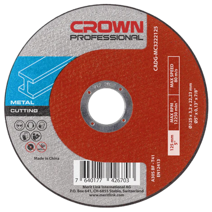 قرص قطع الفولاذ المقاوم للصدأ crown