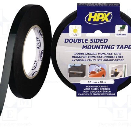 دبل فيس قوي متعدد لون اسود 10متر * 12مم