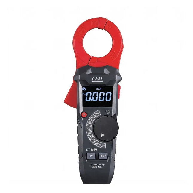 Digital Leakage Current Clamp Meter with 1µA Resolution from CEM, Model (DT-398H)