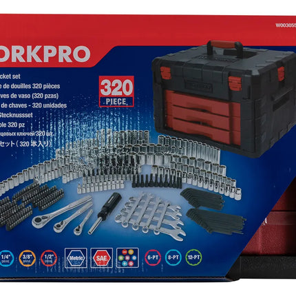WORKPRO طقم عدة ٣٢٠ قطعة