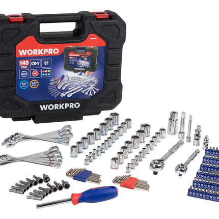 WORKPRO طقم عدة بوكس ١٤٥ قطعة