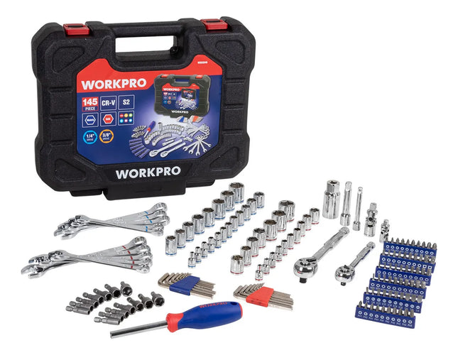 WORKPRO طقم عدة بوكس ١٤٥ قطعة
