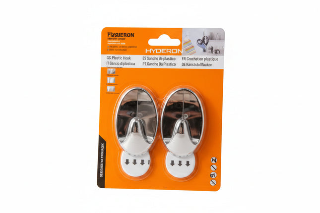 Multi-purpose Hook Chrome 65mm Qty 2 -heydron