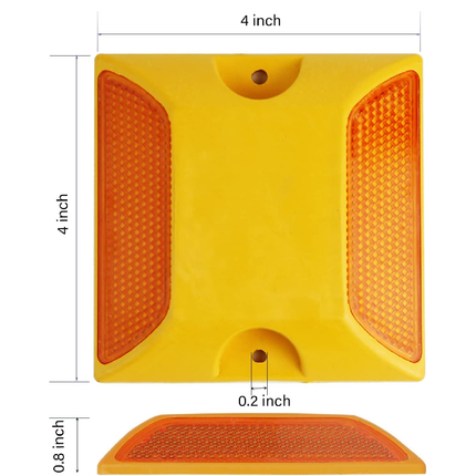 Orange warning reflector
