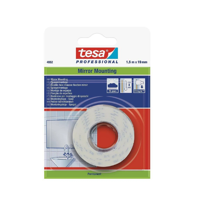 شريط تثبيت مرايا تيسا TESA 4952 بطول 1.5 متر