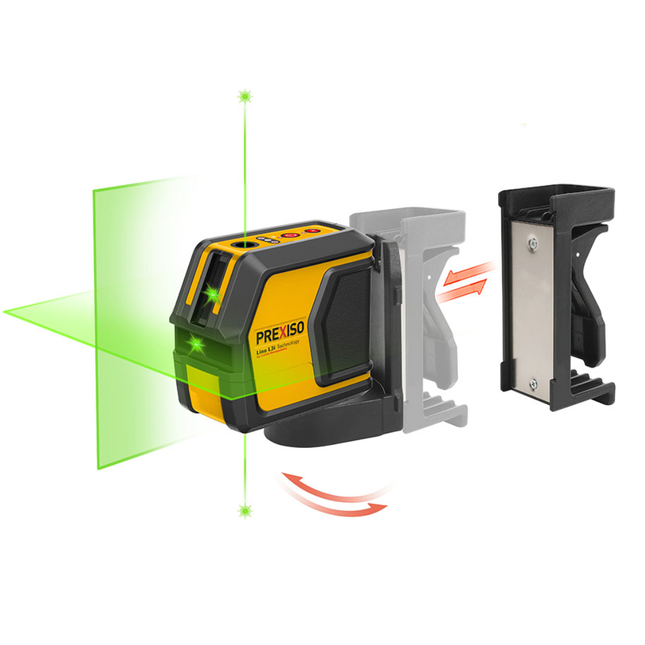 ليفيل ميزان  اخضر 360 درجة 16 خط مع قاعدة بريكسيسو P2LC15G