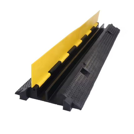 Rubber speed bump, 2 lines, with cover
