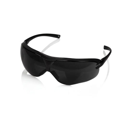 Black glasses with a thick, movable frame