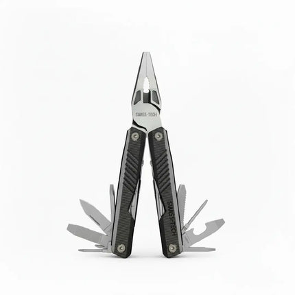 Swisstech 16-in-1 Multifunction Pliers, Stainless Steel, Black (ST021046)