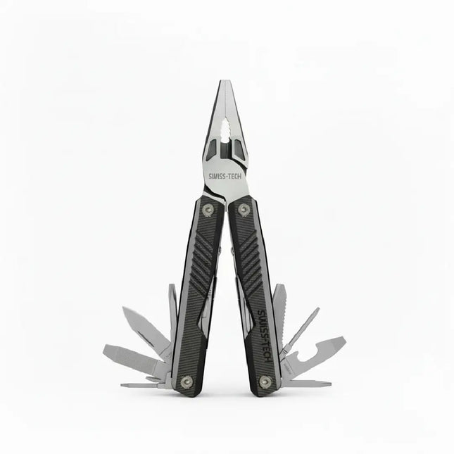 Swisstech 16-in-1 Multifunction Pliers, Stainless Steel, Black (ST021046)
