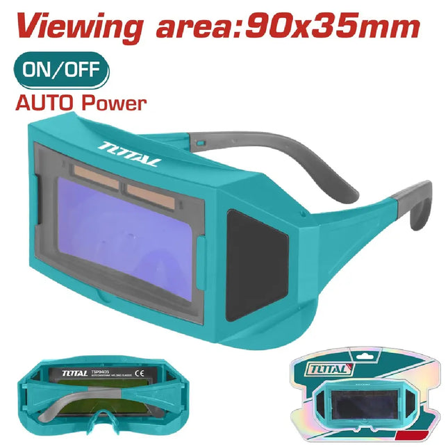 Total Auto Darkening Welding Glasses 90x35mm (TSP9405)