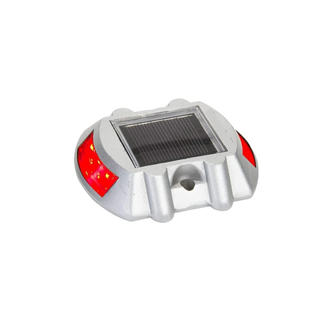 Solar-powered road stud, red