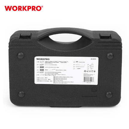 طقم ريش+لقم براغي 176 قطعة من وورك برو (W124015WE)